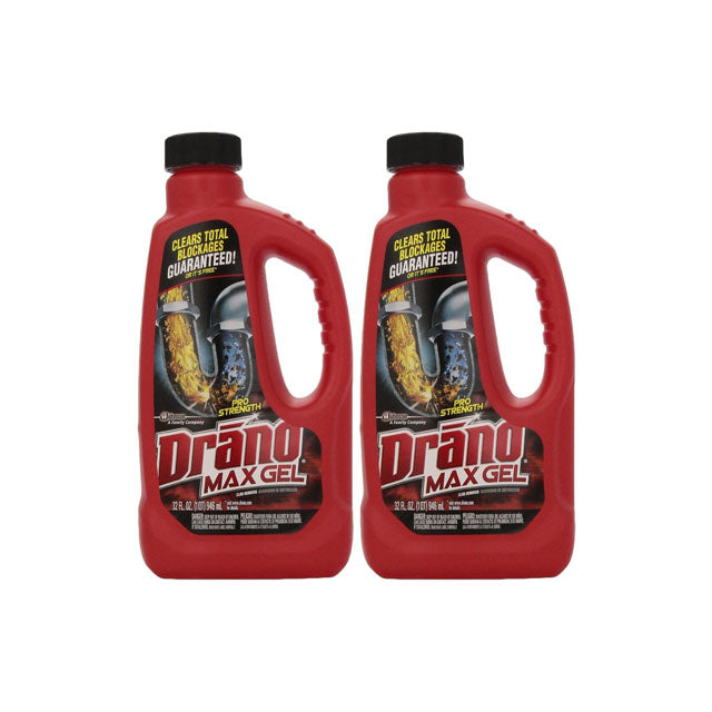 Drano Max Clog Remover Gel, 32 Ounce (Pack of 2)